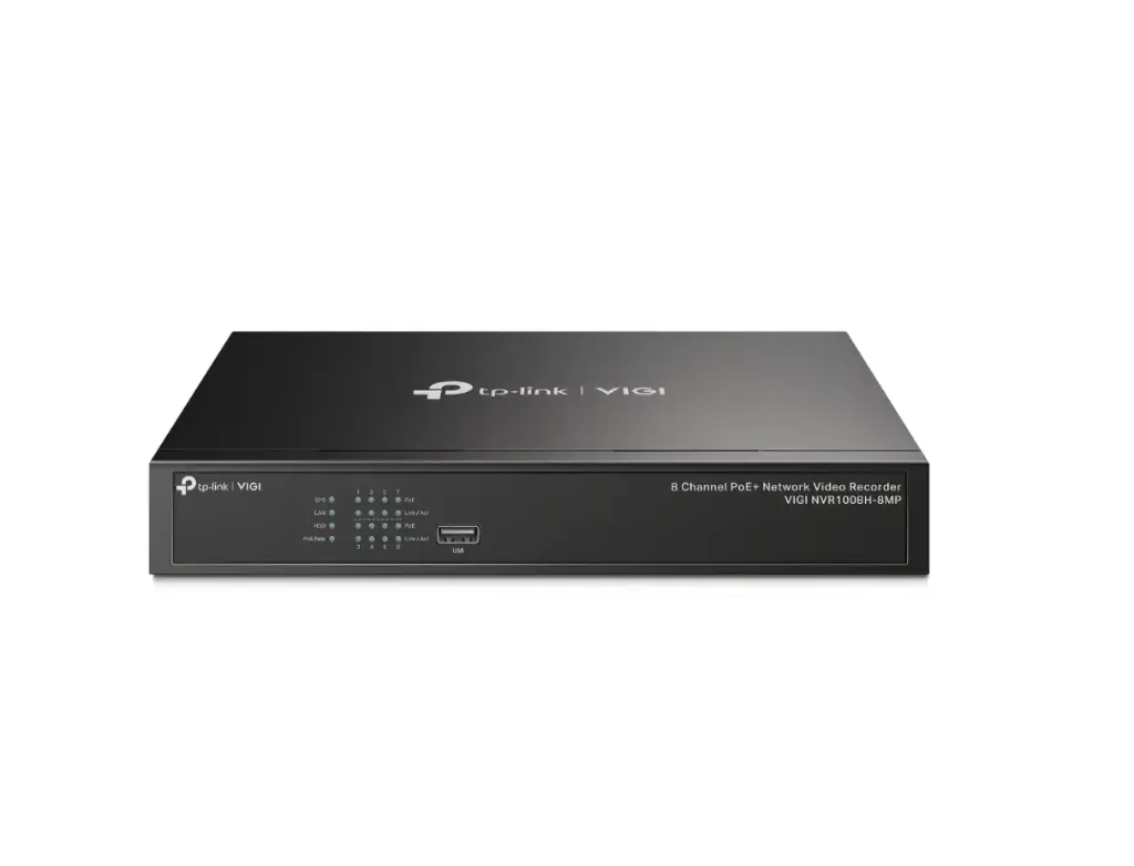 [VIGI NVR1008H-8MP] NVR VIGI PoE+ de 8 canales con 1 bahía SATA